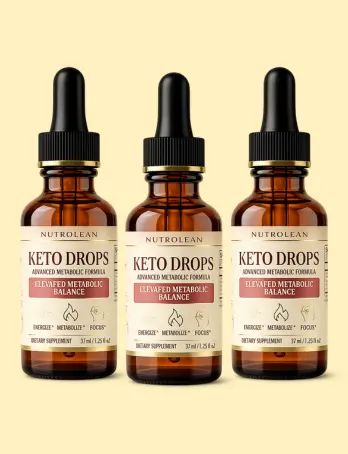 Three Nutrolean keto drops